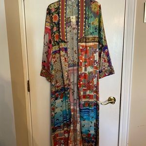 Johnny was Amalfi multi colored silk Kimono